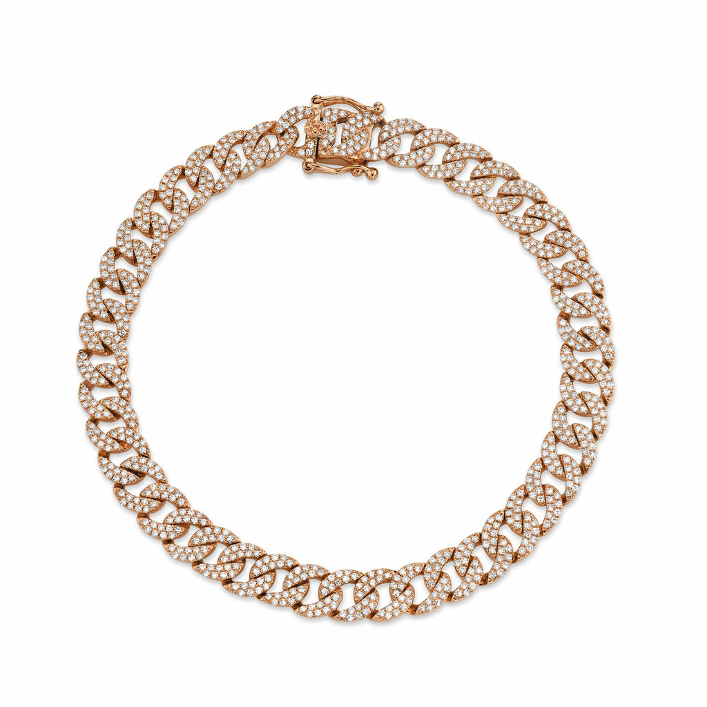 Double Diamond Flat Cuban Bracelet - Happy Jewelers Fine Jewelry Lifetime Warranty