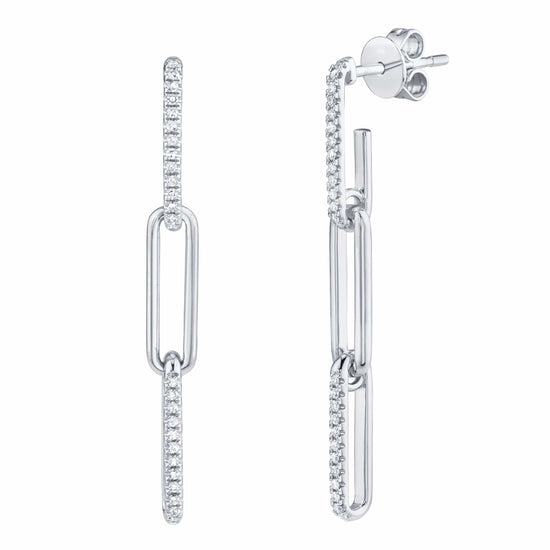Diamond Link Earrings - Happy Jewelers Fine Jewelry Lifetime Warranty