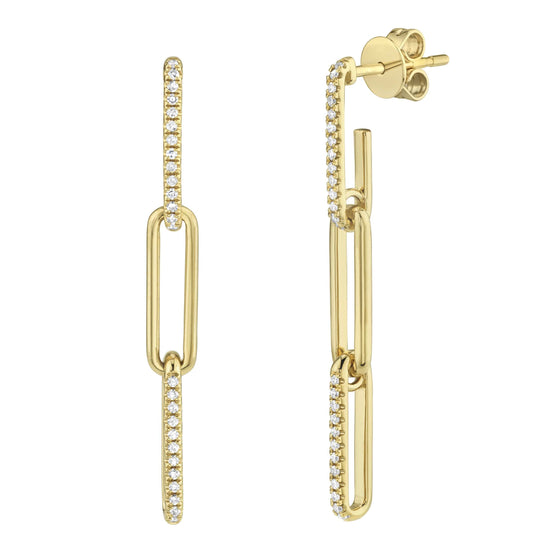 Diamond Link Earrings - Happy Jewelers Fine Jewelry Lifetime Warranty