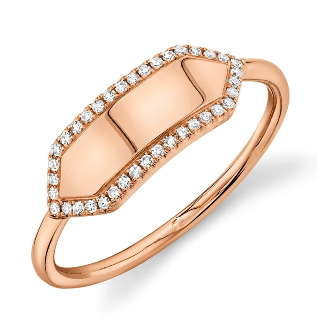 Edgy Diamond Personalized ID Ring - Happy Jewelers Fine Jewelry Lifetime Warranty