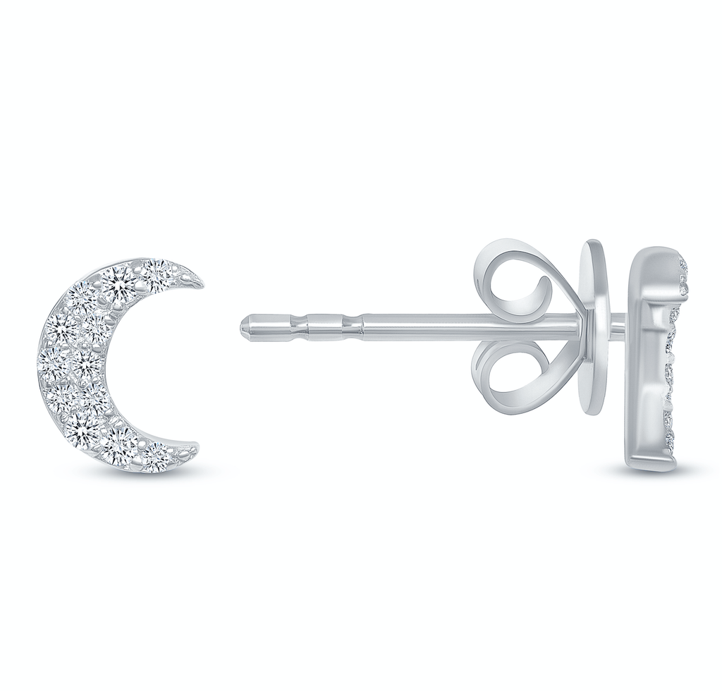Crescent Moon Studs - Happy Jewelers Fine Jewelry Lifetime Warranty