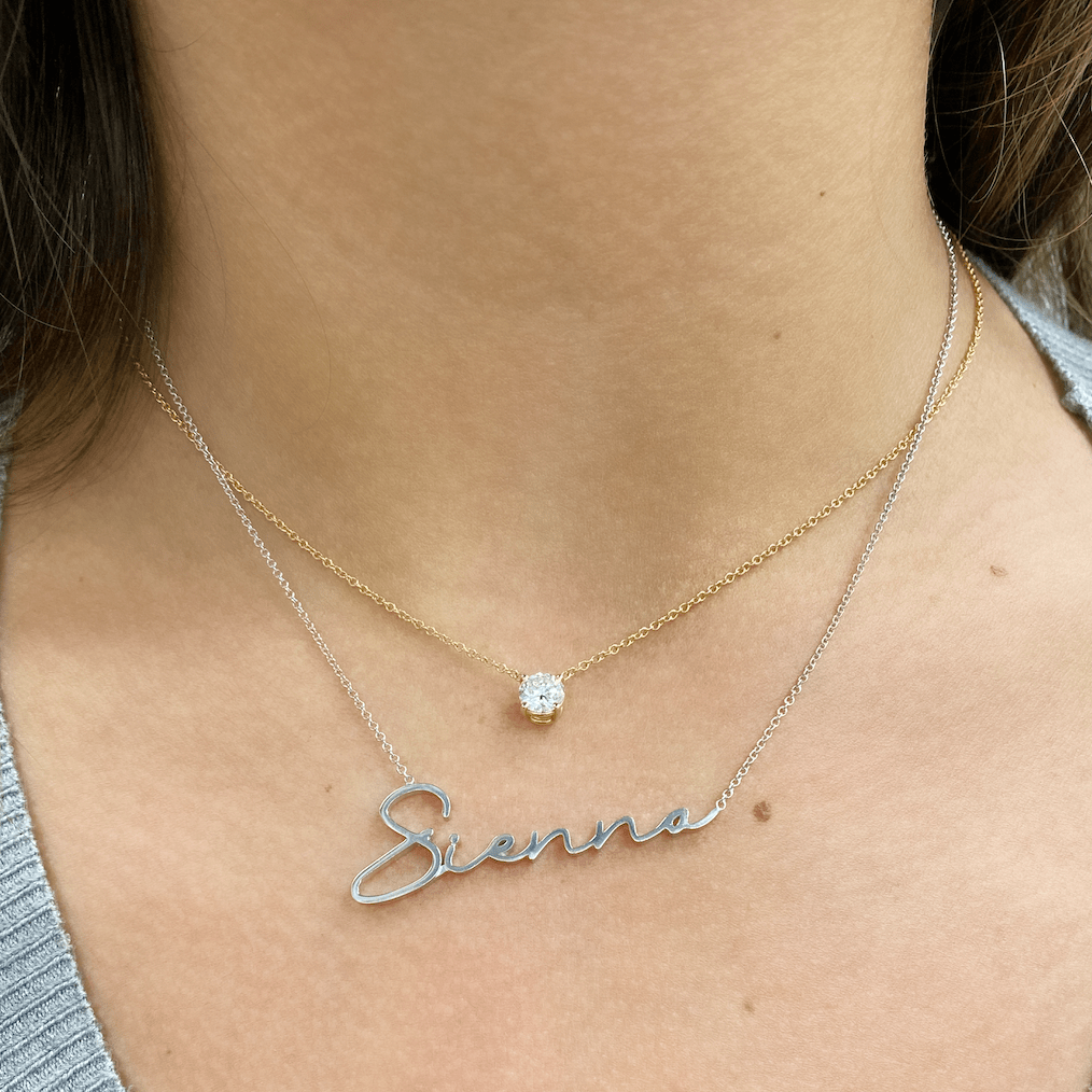 Cursive Name Necklace - Happy Jewelers Fine Jewelry Lifetime Warranty