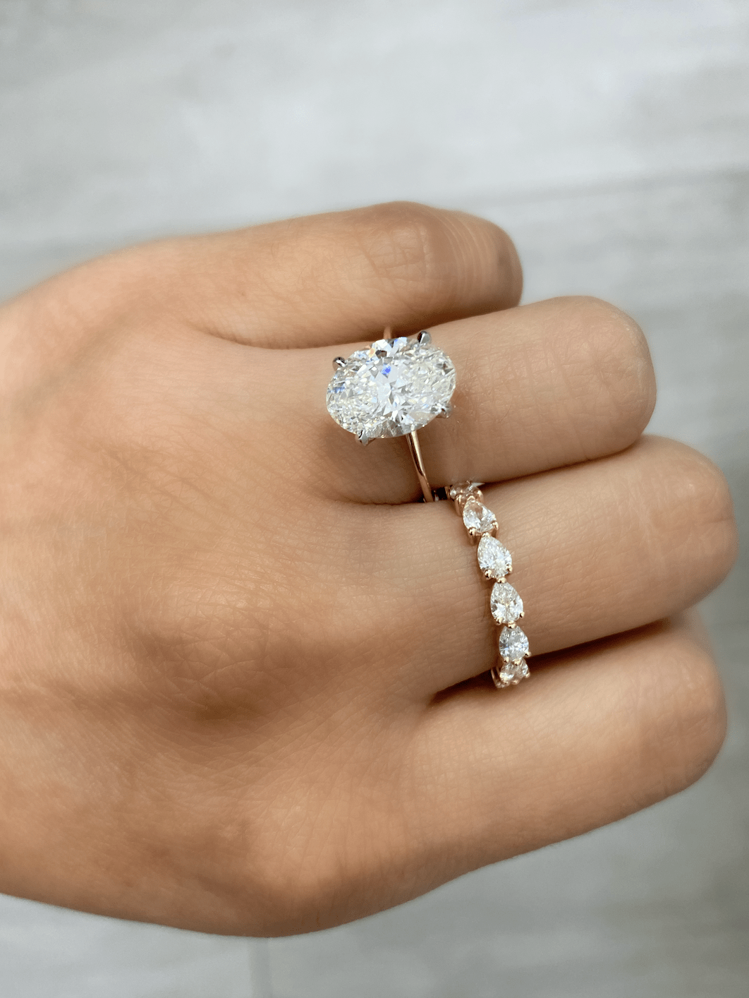 Sideways pear 2025 engagement ring