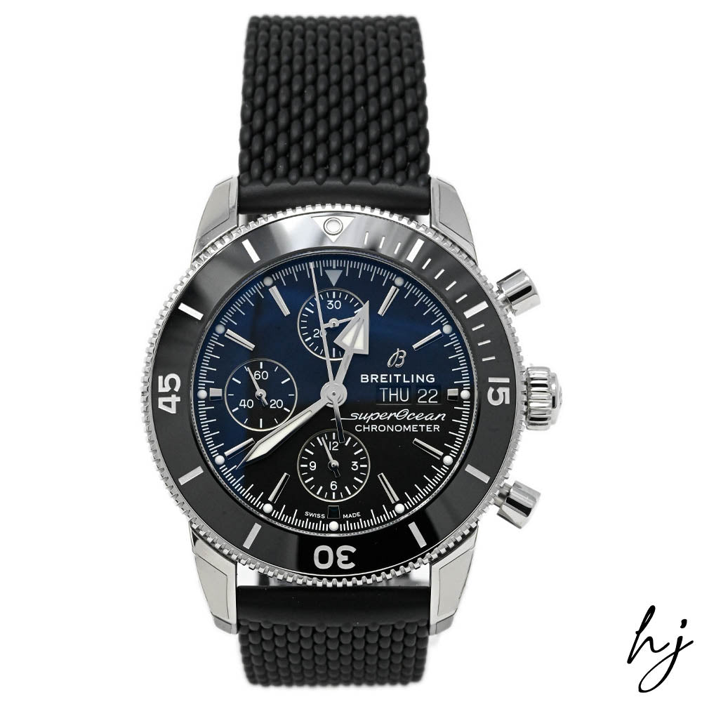 Load image into Gallery viewer, Breitling Mens SuperOcean Heritage II 44mm Stainless Steel Case Black Chronograph Dial Ref# A13313 - Happy Jewelers Fine Jewelry Lifetime Warranty
