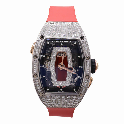 NEW! Richard Mille Unisex RM037 White Gold 42x52mm Skeleton Diamond Gem Dial Watch Ref# RM037 - Happy Jewelers Fine Jewelry Lifetime Warranty