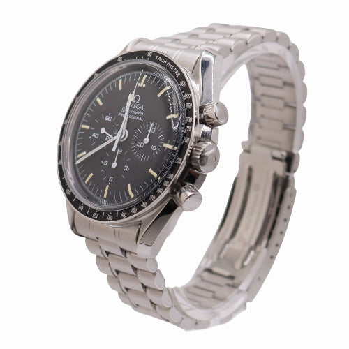 Load image into Gallery viewer, Vintage Omega Mens Speedmaster Stainless Steel 42mm Black Dial Watch Ref #145.022 - Happy Jewelers Fine Jewelry Lifetime Warranty
