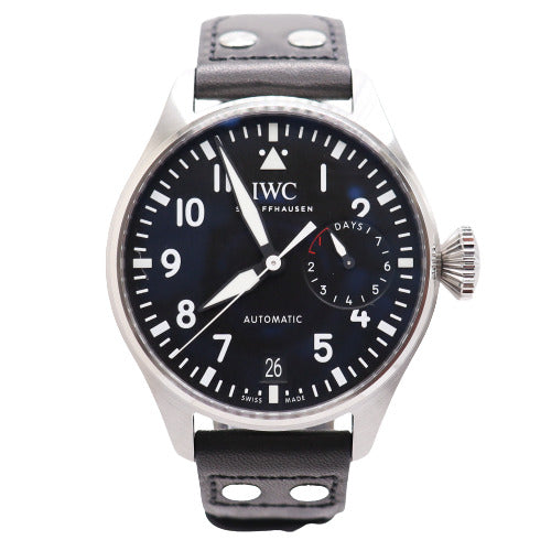 NEW! IWC Men's Big Pilot Stainless Steel 46mm Black Dial Watch Ref# IW501001 - Happy Jewelers Fine Jewelry Lifetime Warranty