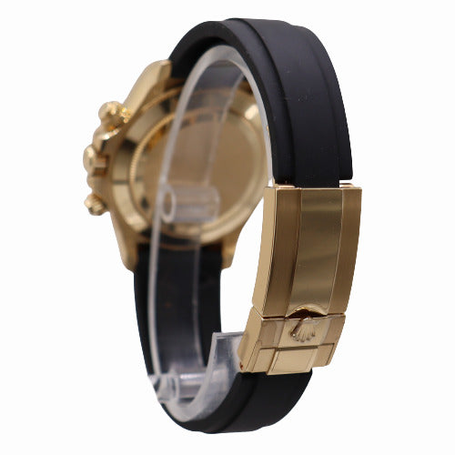 NEW! Rolex Men's Daytona 18K Yellow Gold 40mm Black Stick Dial Chronograph Watch Ref #116518LN - Happy Jewelers Fine Jewelry Lifetime Warranty