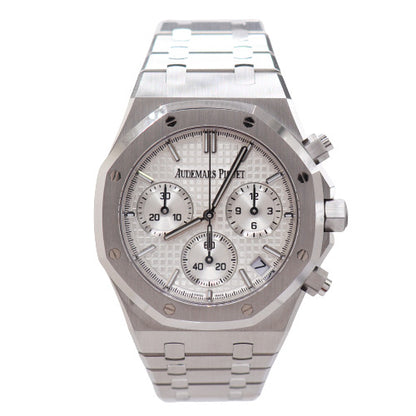 Audemars Piguet Men's Royal Oak 50th Anniversary Stainless Steel 41mm Silver "Grande Tapisserie" Chronograph Dial Watch Ref# 26240ST.OO.1320ST.03 - Happy Jewelers Fine Jewelry Lifetime Warranty