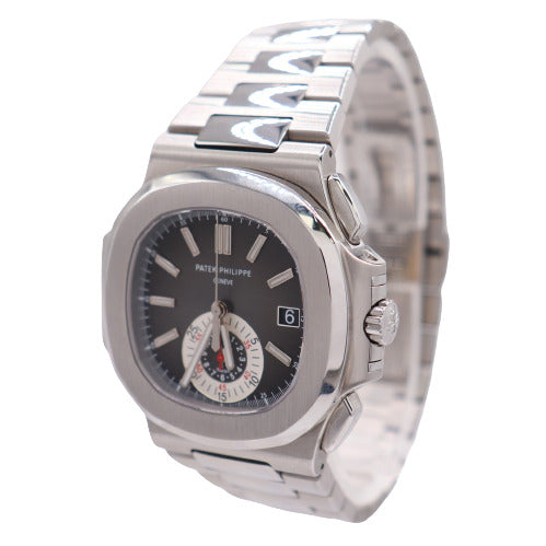 Patek Philippe Men's Stainless Steel 40mm Black Gradient Dial Watch Ref #: 5980/1AR - Happy Jewelers Fine Jewelry Lifetime Warranty