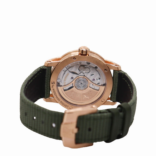 Audemars Piguet Men's Rose Gold Code 11.59 41mm Black Dial Watch Ref #15210OR.OO.A001VE.01 - Happy Jewelers Fine Jewelry Lifetime Warranty