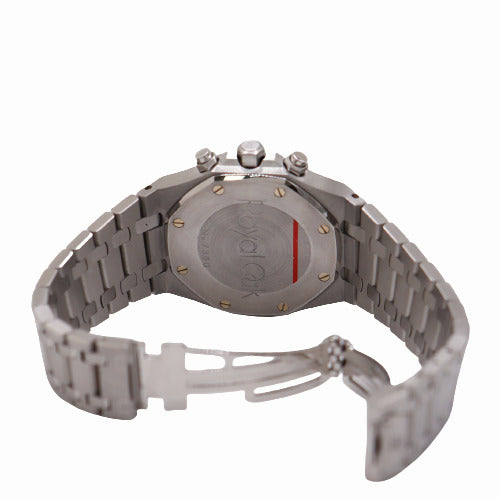 Audemar's Piguet Men's Royal Oak Stainless Steel 39mm White Chronograph Dial Watch Ref# 25860ST.OO.1110ST.05 - Happy Jewelers Fine Jewelry Lifetime Warranty