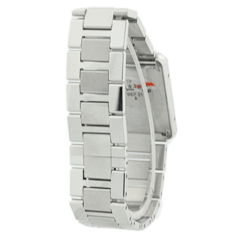 Cartier Unisex Tank SOLO Stainless Steel 34.8 mm x 27.4 mm Silver Roman Dial Watch Reference #: W5200014 - Happy Jewelers Fine Jewelry Lifetime Warranty