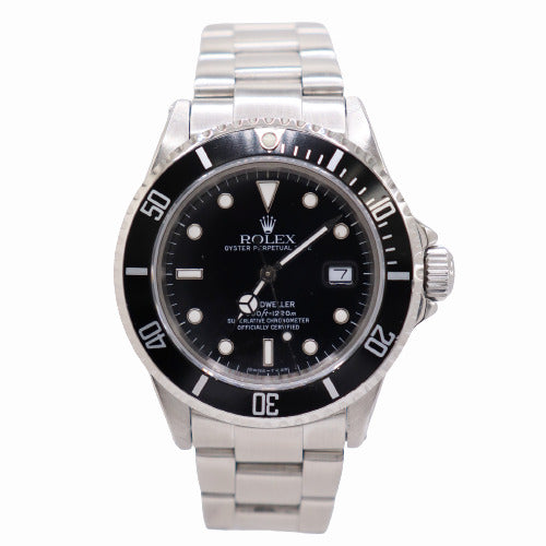 Rolex Men's Sea-Dweller Stainless Steel 40mm Black Dot Dial Watch Ref #16600 - Happy Jewelers Fine Jewelry Lifetime Warranty