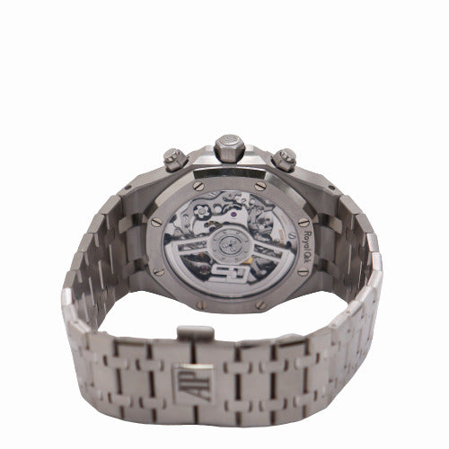NEW! Audemars Piguet Men's Royal Oak 50th Anniversary Stainless Steel 41mm Blue Chronograph "Grande Tapisserie" Dial Watch  Ref# 26240ST.OO.1320ST.01 - Happy Jewelers Fine Jewelry Lifetime Warranty