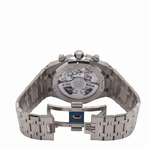 NEW! Audemars Piguet Men's Royal Oak 50th Anniversary Stainless Steel 41mm Blue Chronograph "Grande Tapisserie" Dial Watch  Ref# 26240ST.OO.1320ST.01 - Happy Jewelers Fine Jewelry Lifetime Warranty