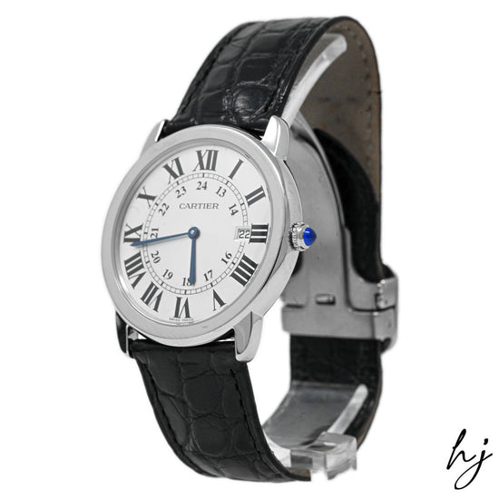Cartier Unisex Ronde Solo Stainless Steel 36mm Silver Roman Dial Watch Reference #: W6700255 - Happy Jewelers Fine Jewelry Lifetime Warranty