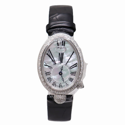 NEW! Breguet Ladies Reine De Naples White Gold 33mm White MOP Roman Dial Watch Ref# 8928BB51944DD0D3L - Happy Jewelers Fine Jewelry Lifetime Warranty