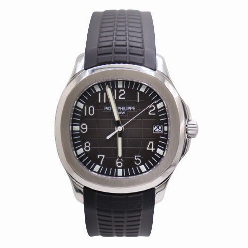 Patek Philippe Men's Aquanaut Stainless Steel 41mm Black Embossed Dial Watch Ref# 5167/1A-001 - Happy Jewelers Fine Jewelry Lifetime Warranty