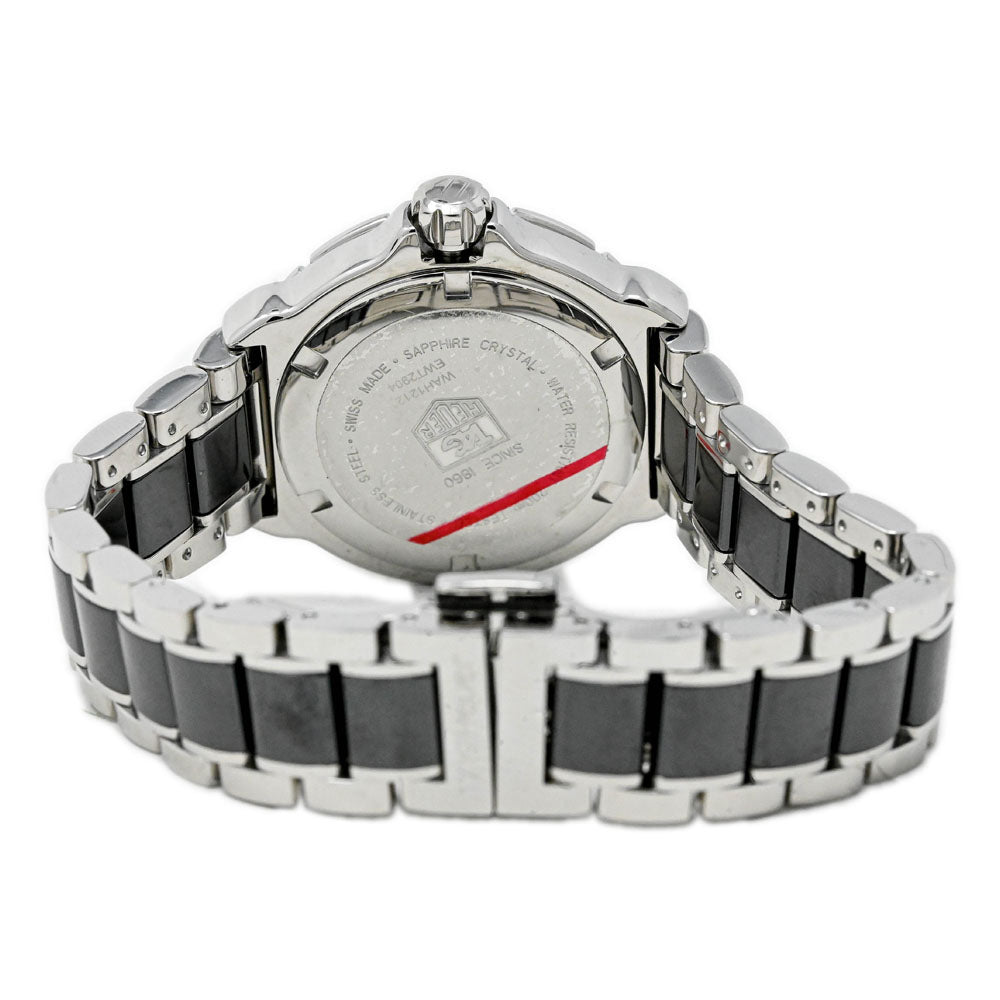 Tag Heuer Ladies Formula 1 Stainless Steel & Ceramic 37mm Black Stick Dial Watch Reference #: WAH1212.BA0859 - Happy Jewelers Fine Jewelry Lifetime Warranty