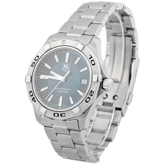 Load image into Gallery viewer, Tag Heuer Men&amp;#39;s Aquaracer Stainless Steel 39mm Blue Stick Dial Watch Reference #: WAP1112.BA0831 - Happy Jewelers Fine Jewelry Lifetime Warranty
