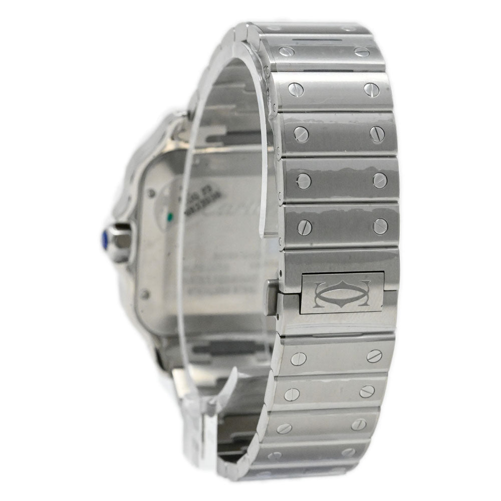 Cartier Men's Santos Stainless Steel 40mm Silver Roman Dial Watch Reference #: WSSA0018 - Happy Jewelers Fine Jewelry Lifetime Warranty