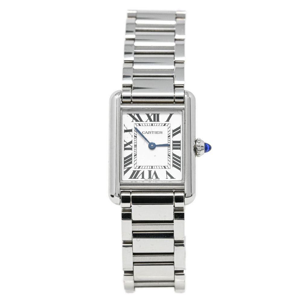 Cartier Ladies Tank Must Stainless Steel 29.5mm Silver Roman Dial Watch Ref# WSTA0051 - Happy Jewelers Fine Jewelry Lifetime Warranty