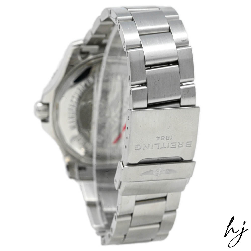 Breilting Men's Superocean Stainless Steel 44mm Black Stick Dial Watch Reference #: Y1739310/BF45 - Happy Jewelers Fine Jewelry Lifetime Warranty