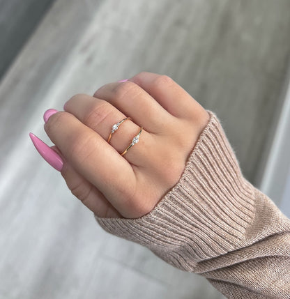 Aurora Three Stone Band - Happy Jewelers Fine Jewelry Lifetime Warranty