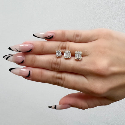 Baguette Stud Earrings - Happy Jewelers Fine Jewelry Lifetime Warranty