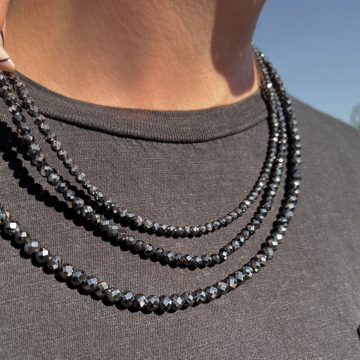 black moissanite necklace