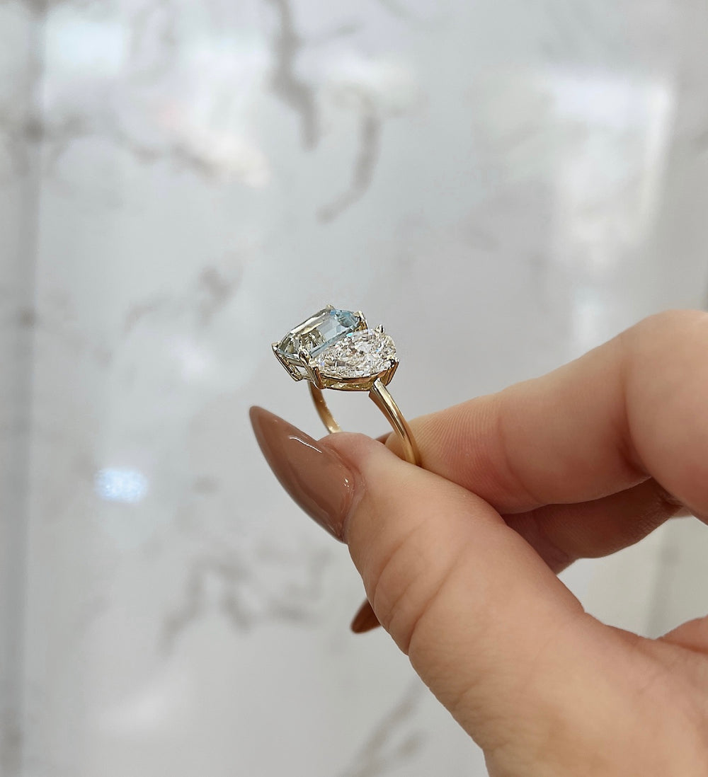 Toi Et Moi Lab Diamond + Gemstone Ring - Happy Jewelers Fine Jewelry Lifetime Warranty