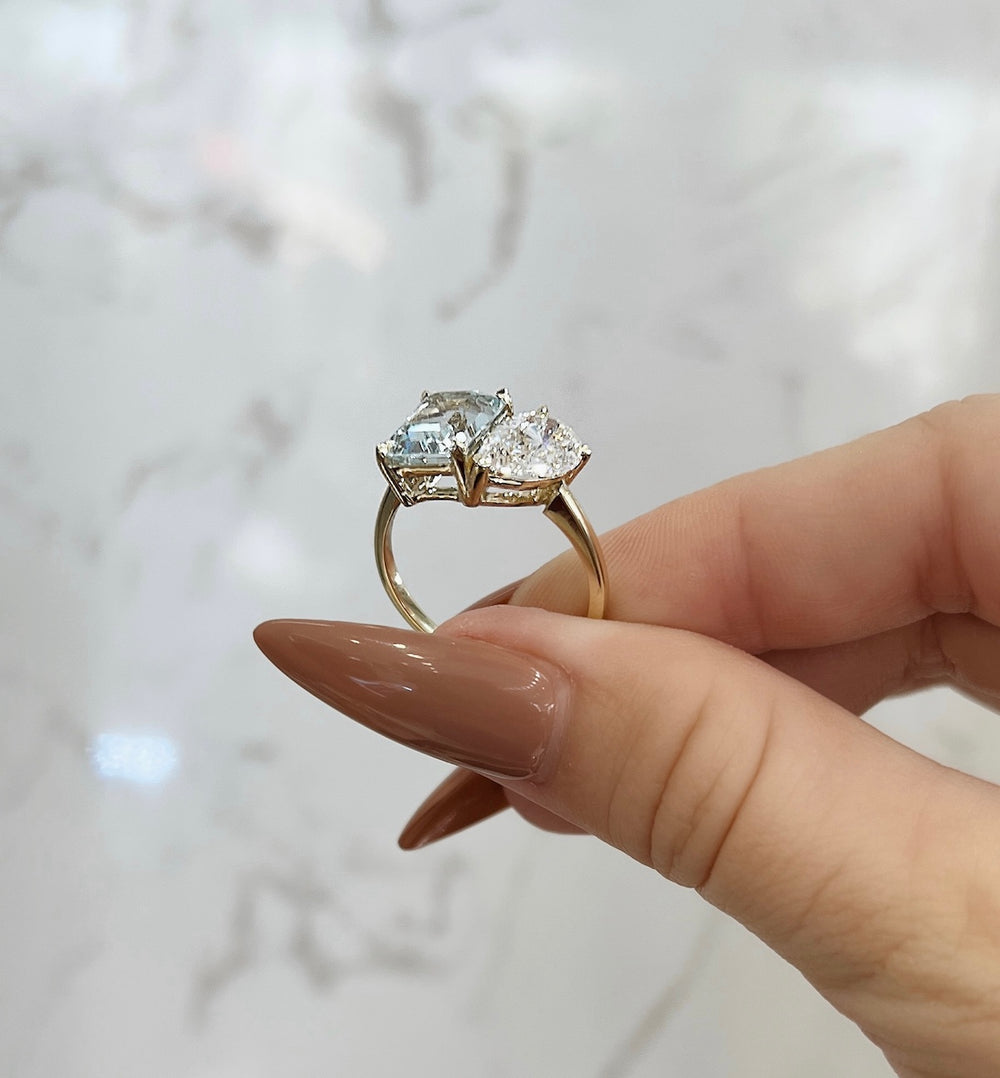 Toi Et Moi Lab Diamond + Gemstone Ring - Happy Jewelers Fine Jewelry Lifetime Warranty