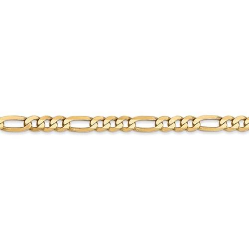 4.00mm Flat Figaro Chain - Happy Jewelers Fine Jewelry Lifetime Warranty
