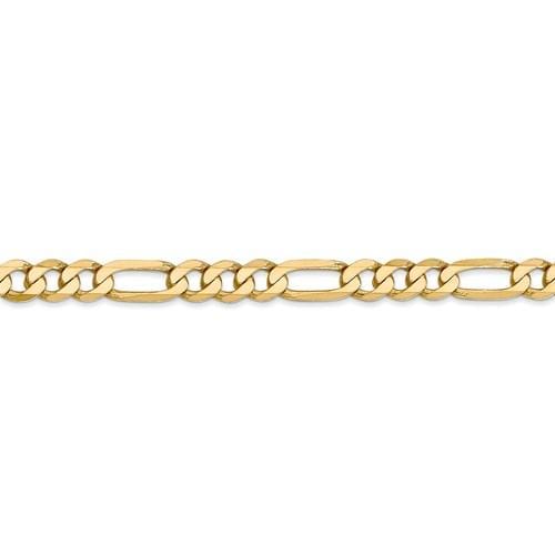 5.00mm Flat Figaro Chain - Happy Jewelers Fine Jewelry Lifetime Warranty