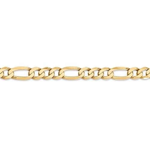 7.00mm Flat Figaro Chain - Happy Jewelers Fine Jewelry Lifetime Warranty