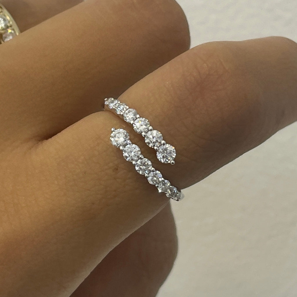 Graduated Open Diamond Ring - Happy Jewelers Fine Jewelry Lifetime Warranty
