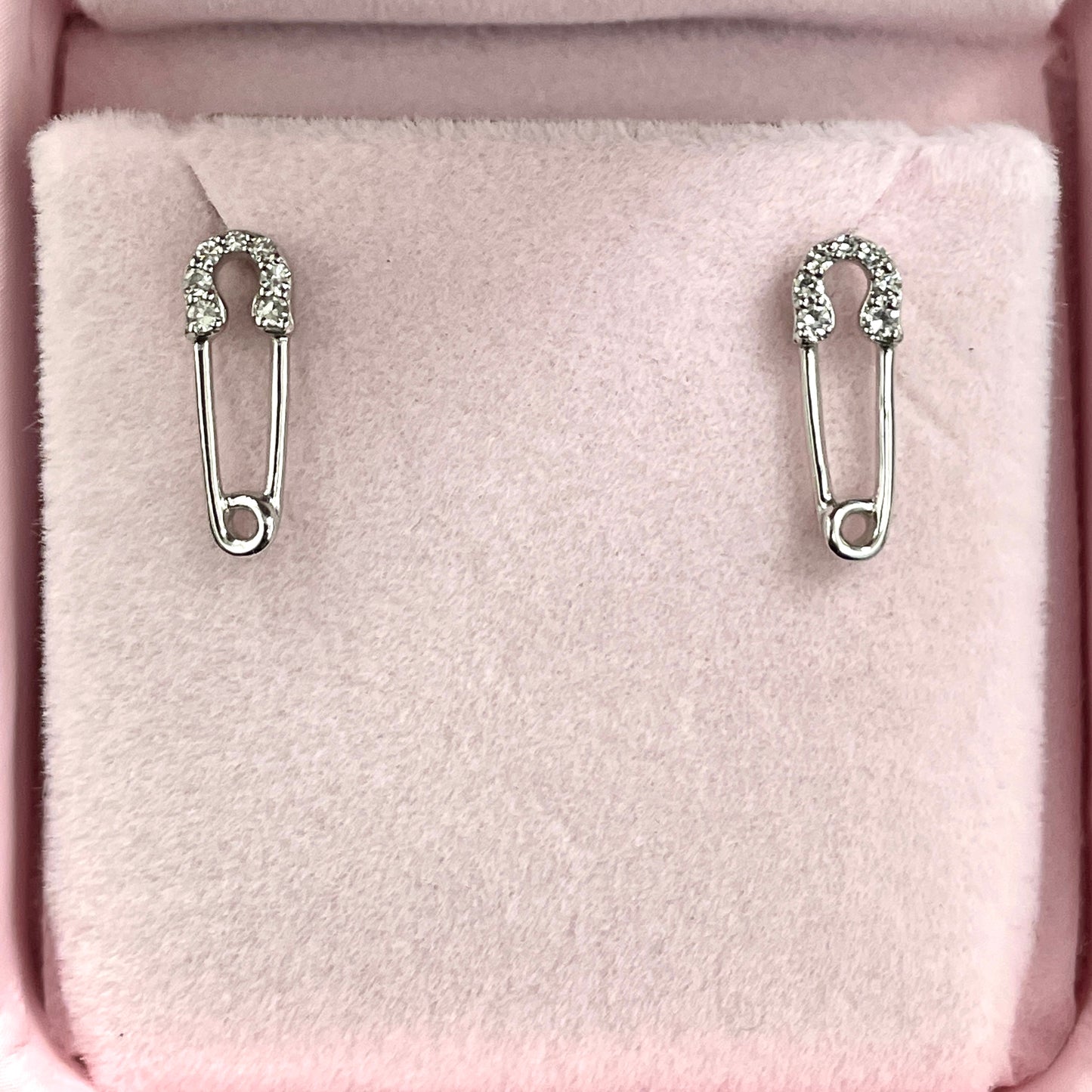 Load image into Gallery viewer, Mini Safety Pin Earrings - Happy Jewelers Fine Jewelry Lifetime Warranty
