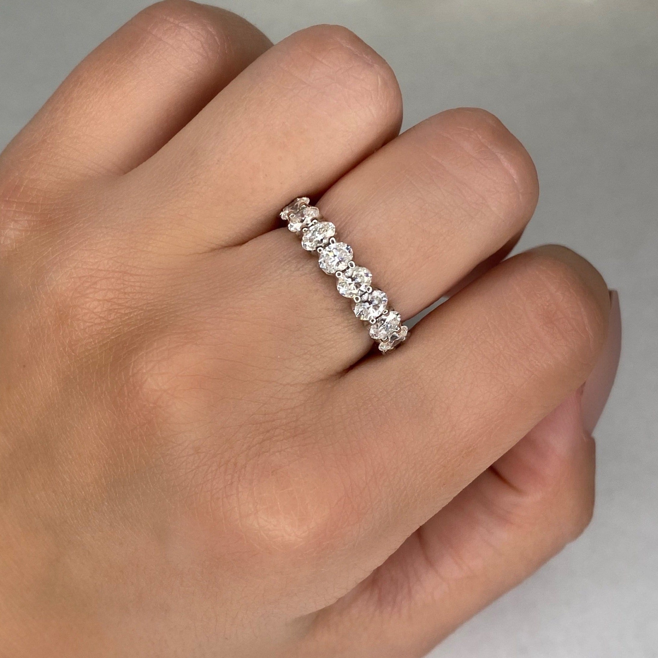 3.7mm Oval Eternity Band - Happy Jewelers Fine Jewelry Lifetime Warranty