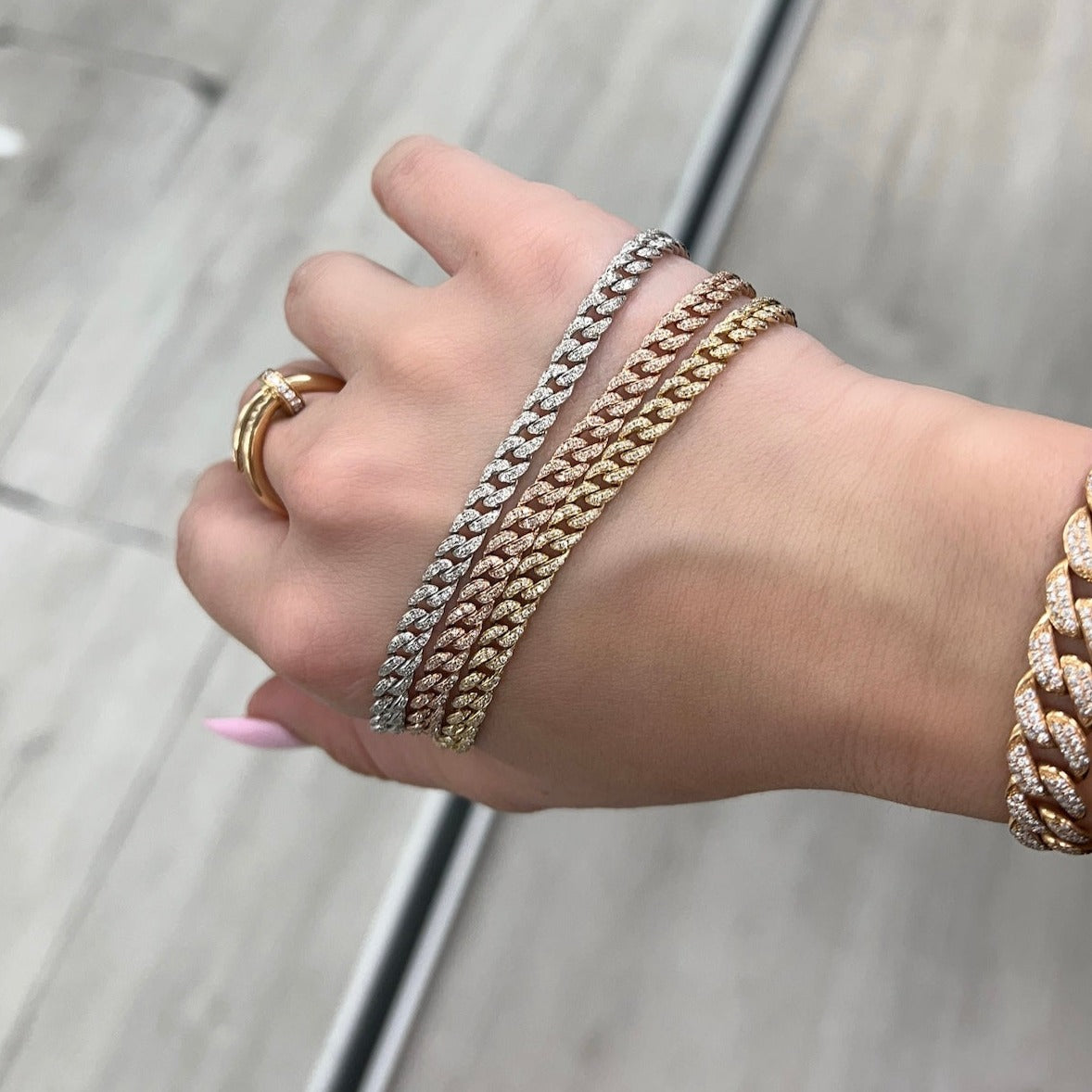 Mini Diamond Cuban Bracelet - Happy Jewelers Fine Jewelry Lifetime Warranty
