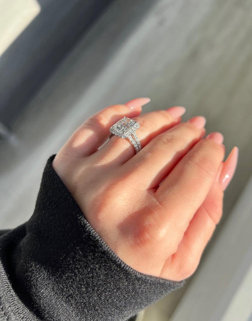 3.03 Radiant Cut Lab Created Diamond Engagement Ring - Happy Jewelers Fine Jewelry Lifetime Warranty