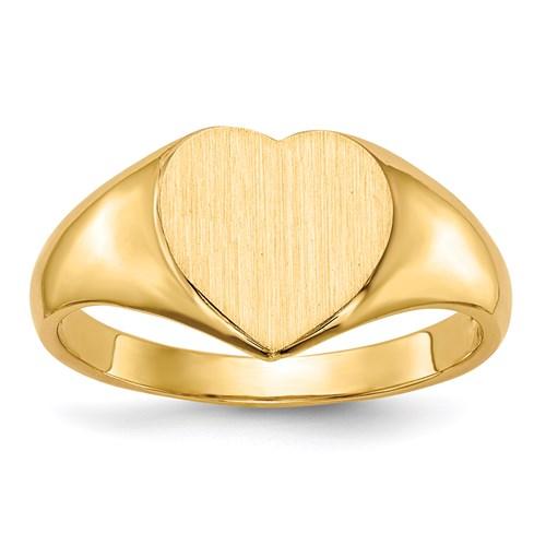Load image into Gallery viewer, Signet Heart Ring - Happy Jewelers Fine Jewelry Lifetime Warranty

